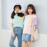 Pastel Patches Color Block Tee