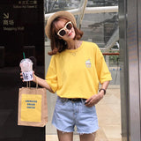 Embroidered Banana Milk Tee