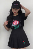 Embroidered Rose Skirt