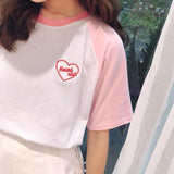 Embroidered Aesthetic Heart Club Tee