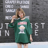 Oversized Printed Face Grunge Tee