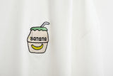 Embroidered Banana Milk Tee