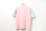 Pastel Patches Color Block Tee