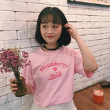 Japanese Kawaii Strawberry Milk Tee