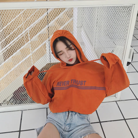 Never Trust Statement Hoodie