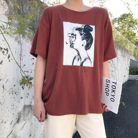 Aesthetic Woman Painting Tee