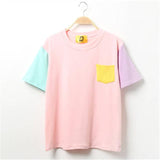 Pastel Patches Color Block Tee