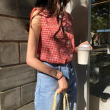 Plaid Sleeveless Top
