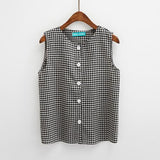 Plaid Sleeveless Top