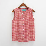 Plaid Sleeveless Top