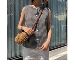 Plaid Sleeveless Top